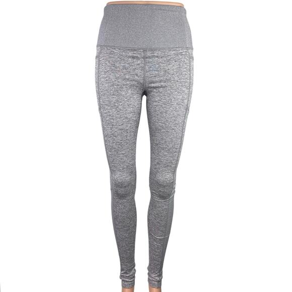 Athleta Gray Heathered High Rise Pull On Workout Athletic Leggings Pants Size XS - Picture 1 of 4